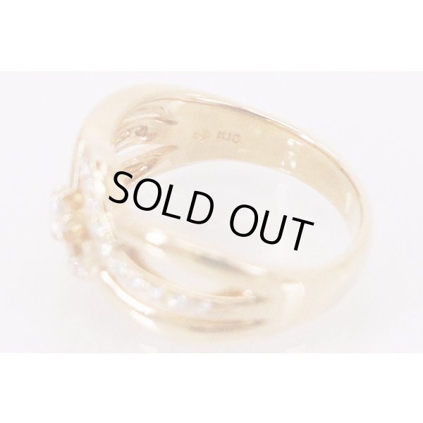 タサキ　K18 ダイアイリリング 0.30ct 6.30g　刻印