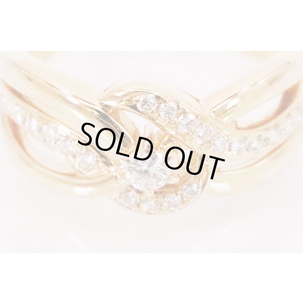 タサキ　K18 ダイアイリリング 0.30ct 6.30g　拡大