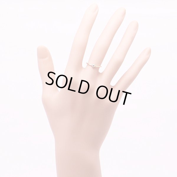 ティファニー ウェーブ シングル ロウ ダイアイリリング 0.90g 装着イメージ