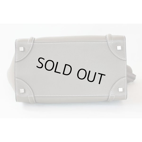 セリーヌ　ラゲージ ミニショッパー 165213LUG 09SO グレー　底