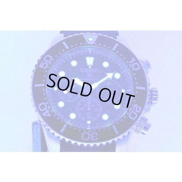 セイコー　プロスペック　エアダイバー 200m　クロノ　SBDL049  V175-0AD0　黒文字盤　ライト