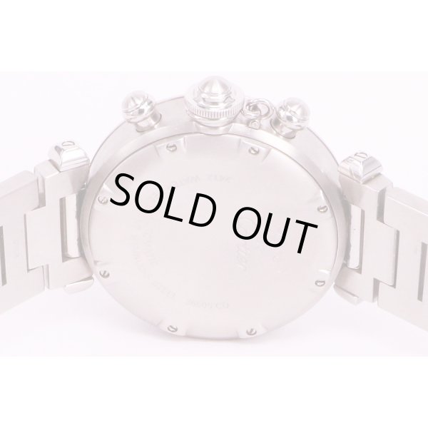 カルティエ　パシャC　クロノグラフ　白文字盤　裏面拡大