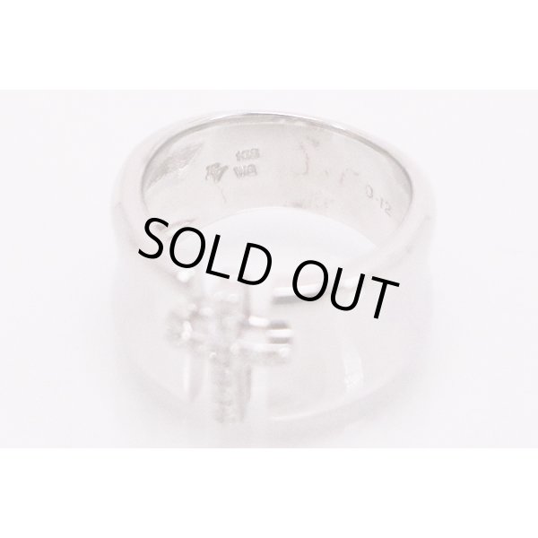 ポンテヴェキオ　K18WG ダイアイリリング 0.12ct 11.00g　刻印