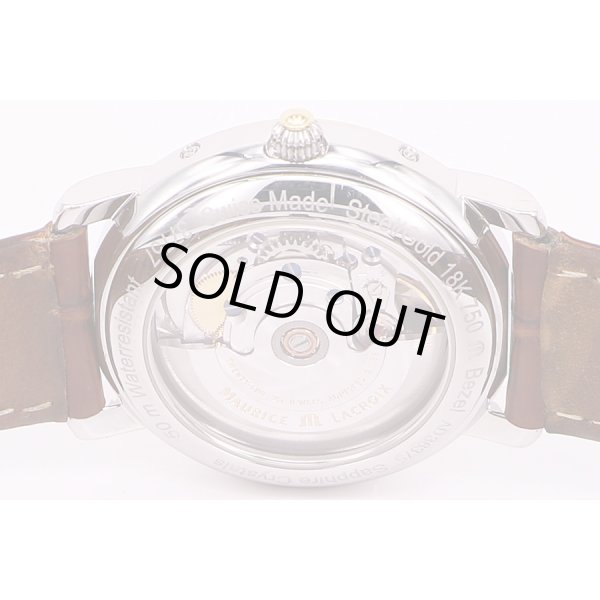 モーリス・ラクロア　MP6347　トリプルカレンダー　ムーンフェイス　黒文字盤　裏面拡大