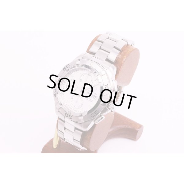 タグホイヤー　アクアレーサー　CAF2011　クロノグラフ　銀文字盤　サイド