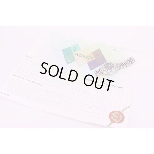 ロレックス　179174G　D271368　黒コンピュータ文字盤　10P　保証書