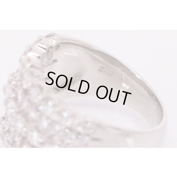 PT900 ダイアイリリング 2.00ct 12.60g　刻印