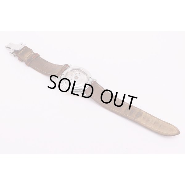 モーリス・ラクロア　MP6347　トリプルカレンダー　ムーンフェイス　黒文字盤　革ベルト状態