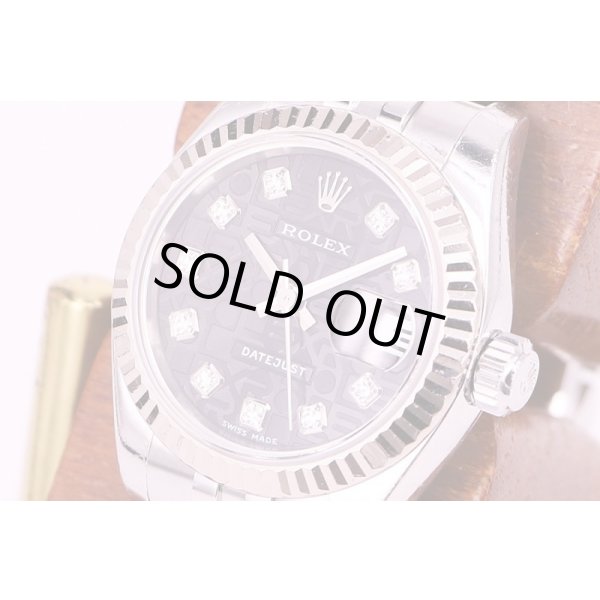 ロレックス　179174G　D271368　黒コンピュータ文字盤　10P　サイド拡大