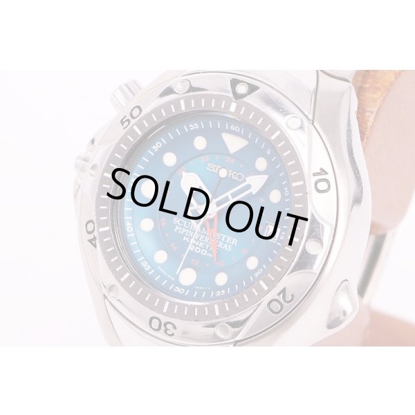 セイコー　プロスペック　スキューバマスター　ピピン　キネテック　200m　SBDW013　緑青文字盤　サイド拡大