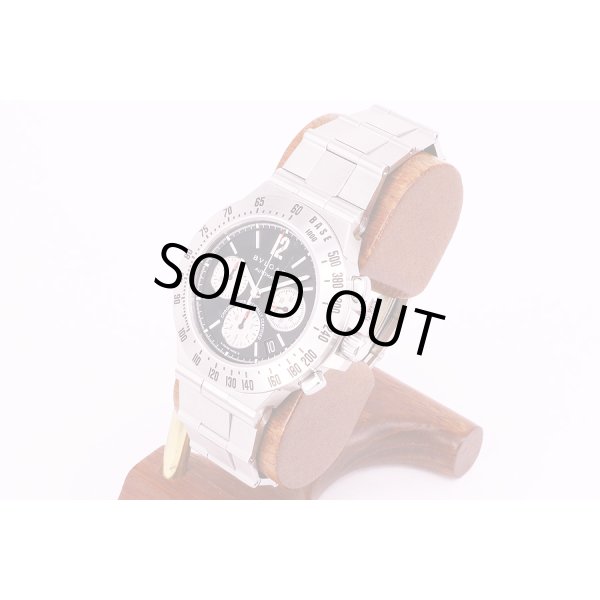 ブルガリ　ディアゴノ　プロフェッショナル　クロノ　CH40S　黒文字盤　サイド