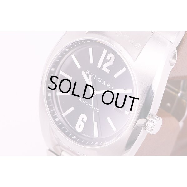 ブルガリ　エルゴン　EG40S　黒文字盤　サイド拡大