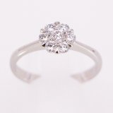 画像: PT950 ダイアイリリング 0.50ct 4.60g