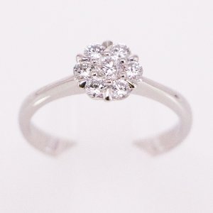 画像: PT950 ダイアイリリング 0.50ct 4.60g