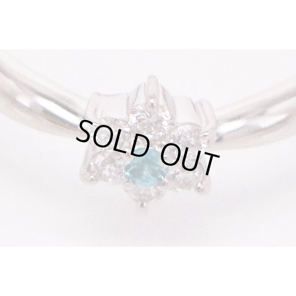 PT900 トルマリンダイアイリリング 0.02ct 0.11ct 3.10g 拡大