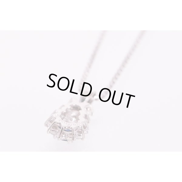 PT850/900 サファイアダイアイリペンダントネックレス 0.63ct 0.70ct 7.70g　裏面