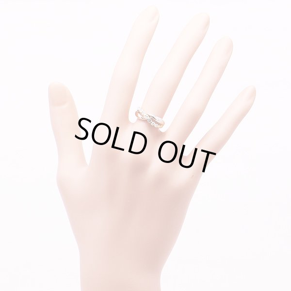 K18/PT900 ダイアイリリング 0.25ct 4.30g　装着イメージ