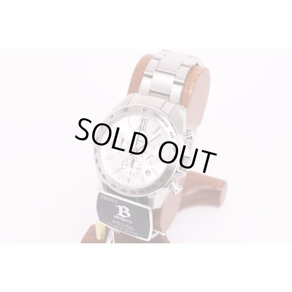 ブライツ　メカニカル　SBGZ009　クロノグラフ　銀文字盤　サイド