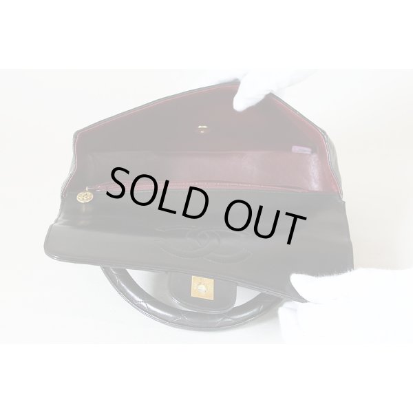 シャネル　マトラッセ 親子ハンドバック ブラック／ゴールド金具　大　中身