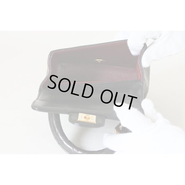 シャネル　マトラッセ 親子ハンドバック ブラック／ゴールド金具　小　中身