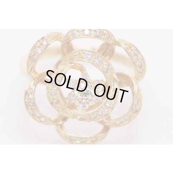 K18 ダイアイリリング 0.083ct 0.22ct 4.30g　拡大