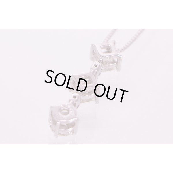 K18WG ダイアイリペンダントネックレス 1.005ct 3.20g　裏面