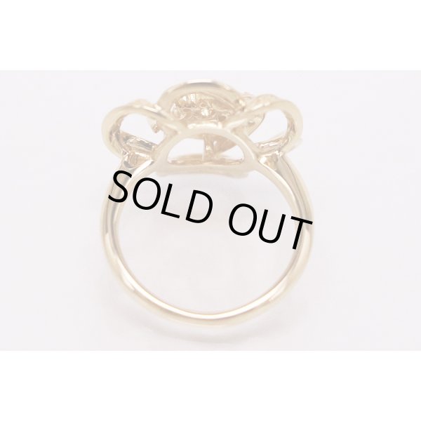 K18 ダイアイリリング 0.083ct 0.22ct 4.30g　内側