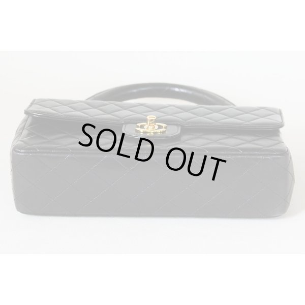 シャネル　マトラッセ 親子ハンドバック ブラック／ゴールド金具　大　底