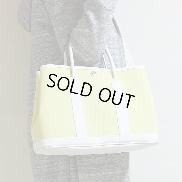 エルメス　ガーデンパーティTPM スフレ／ホワイト　掛けたイメージ