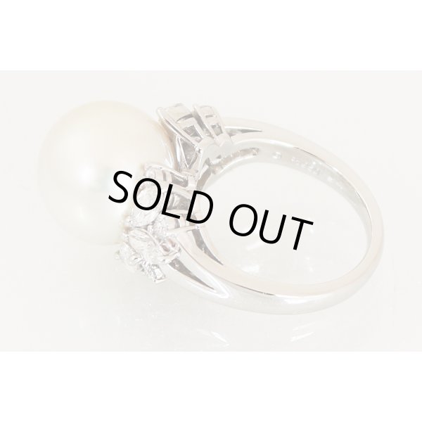 ミキモト　PT950 パールダイアイリリング 12.70mm 1.06ct 11.30g　刻印