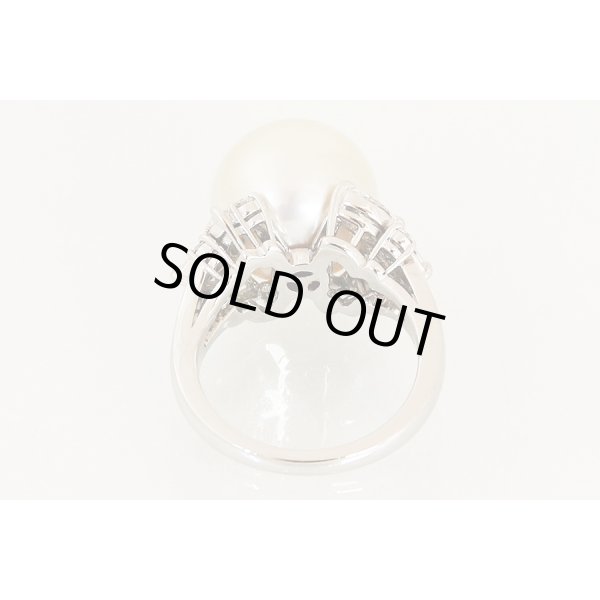 ミキモト　PT950 パールダイアイリリング 12.70mm 1.06ct 11.30g　内側