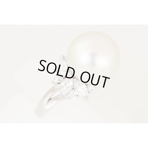 ミキモト　PT950 パールダイアイリリング 12.70mm 1.06ct 11.30g　サイド(2)