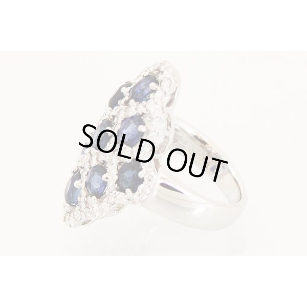 タサキ　PT900 サファイアダイアイリリング 3.10ct 1.00ct 11.60g　刻印