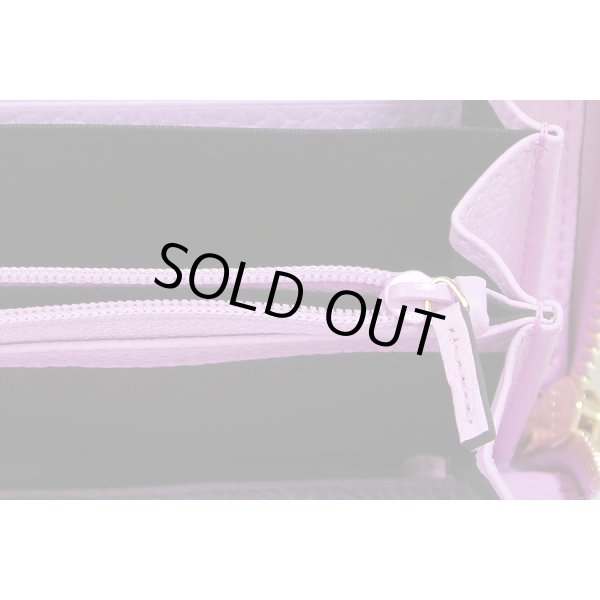 Boscoレザー ジップアラウンドウォレット 499337.2149 ピンク　小銭入れ