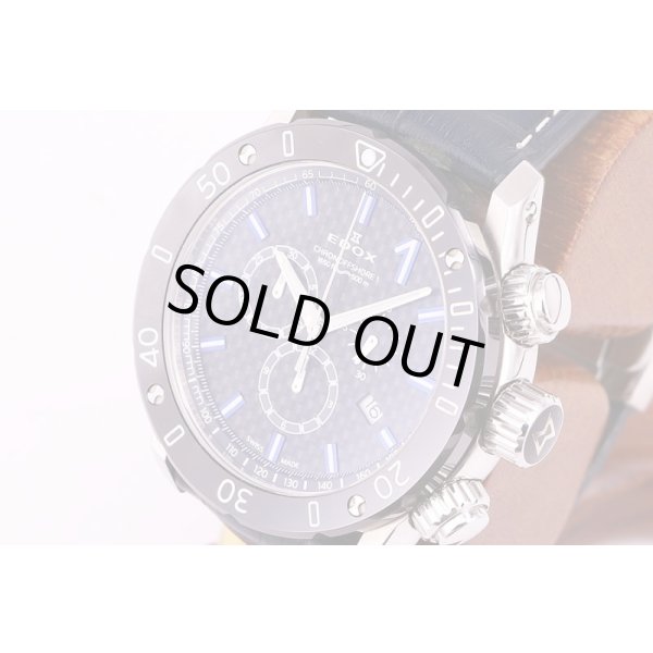 エドックス　クロノオフショア1　10221　黒文字盤　サイド拡大