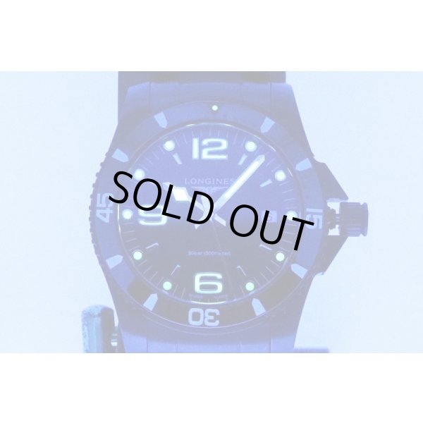 ロンジン　ハイドロコンクエスト　黒文字盤　ライト