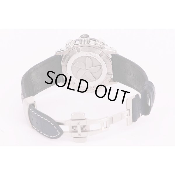 エドックス　クロノオフショア1　10221　黒文字盤　革ベルト