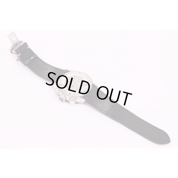 エドックス　クロノオフショア1　10221　黒文字盤　革ベルト状態　裏面