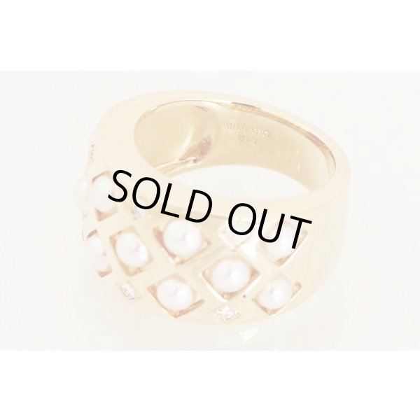 ミキモト　K18 パールダイアイリリング 12.30g　刻印