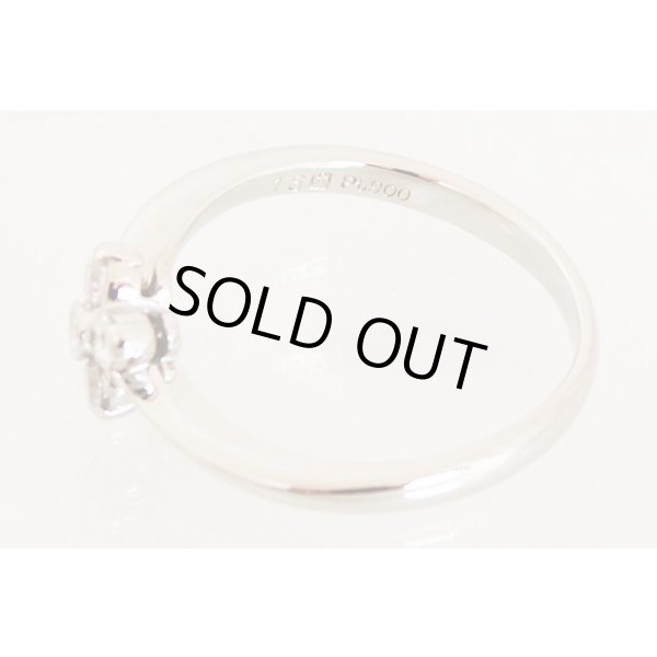 ロイヤル・アッシャー　PT900 ダイアイリリング 0.16ct 3.30g　刻印