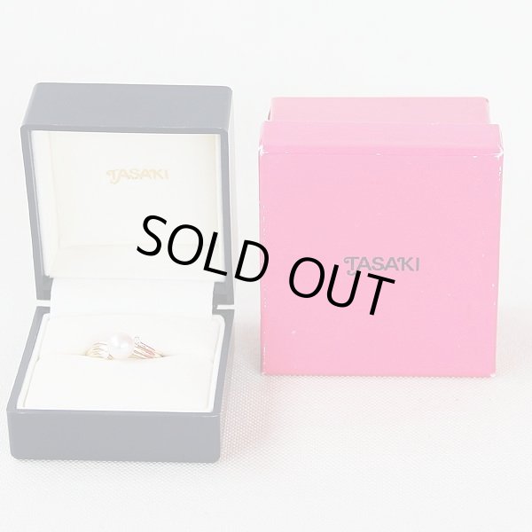 タサキ　K18 パールダイアイリリング 7.20mm 0.05ct 3.90g　箱