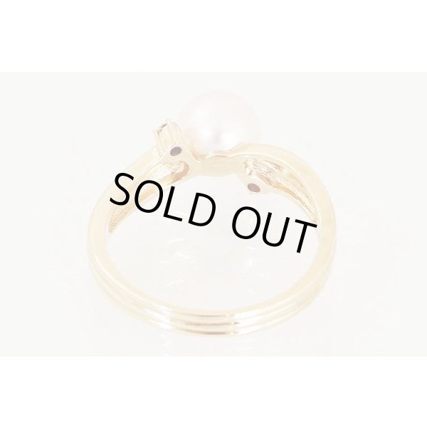 タサキ　K18 パールダイアイリリング 7.20mm 0.05ct 3.90g　内側(1)