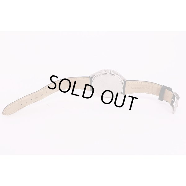 シチズン　H145-SO73545　電波ソーラー　黒文字盤　革ベルト