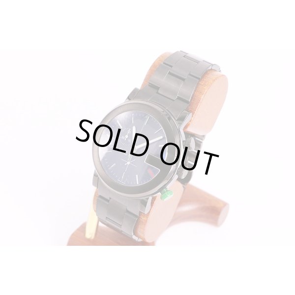 グッチ　101Ｍ　クロノグラフ　黒文字盤　サイド