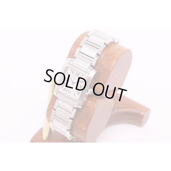 カルティエ　タンクフランセーズＳＭ　ピンクシェル文字盤　サイド