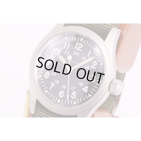 ハミルトン　カーキフィールド　メカ　Ｈ694290　ＮＡＴＯモデル　黒文字盤　サイド拡大