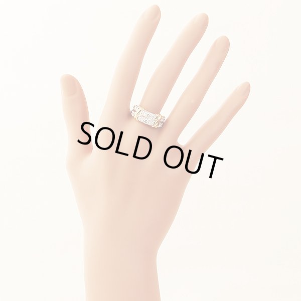 PT900/K18 ダイアイリリング 1.040ct 11.10g　装着イメージ