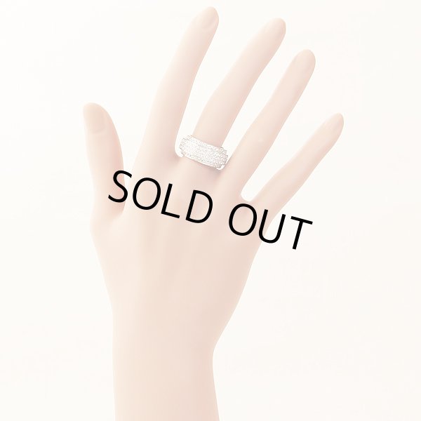 K18WG ダイアイリリング 1.00ct 8.80g　装着イメージ