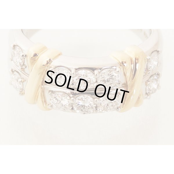 PT900/K18 ダイアイリリング 1.040ct 11.10g　拡大