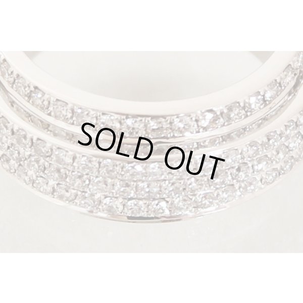 K18WG ダイアイリリング 1.00ct 8.80g　拡大